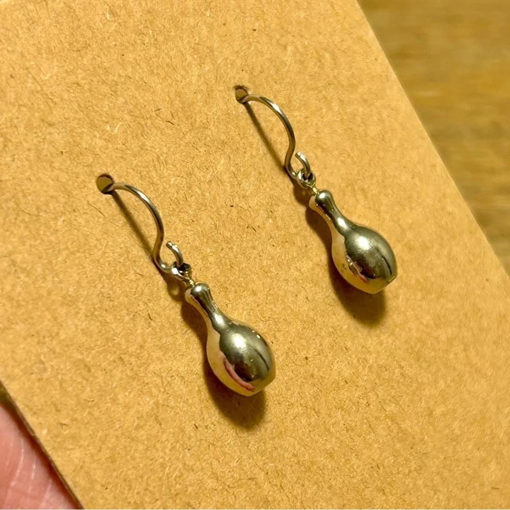 Dainty Silver Drop Earrings